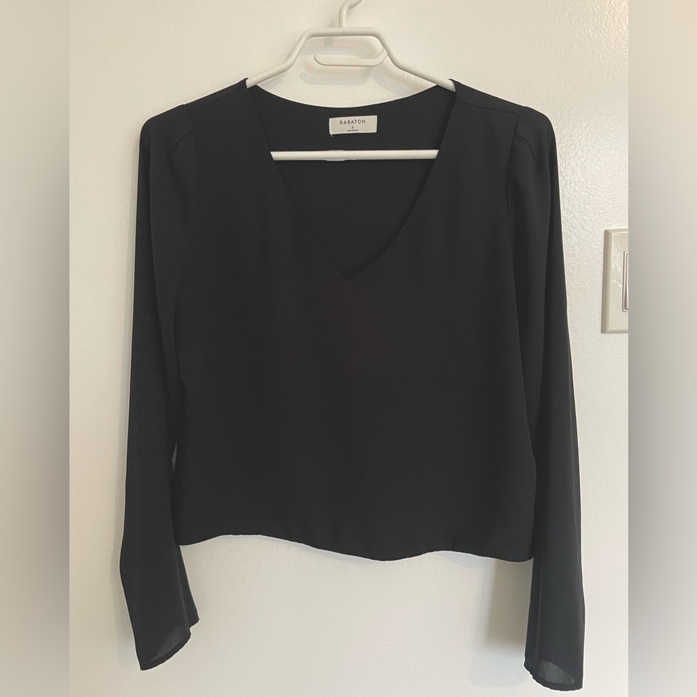 Aritizia babaton Murphy  black blouse size small